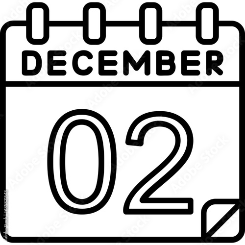 2 December Vector Icon Design