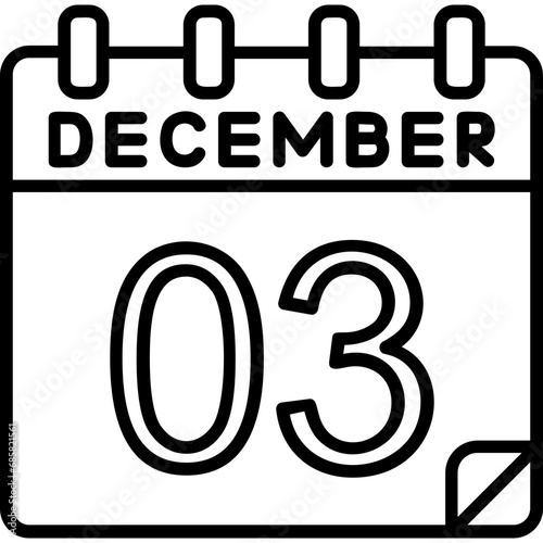 3 December Vector Icon Design