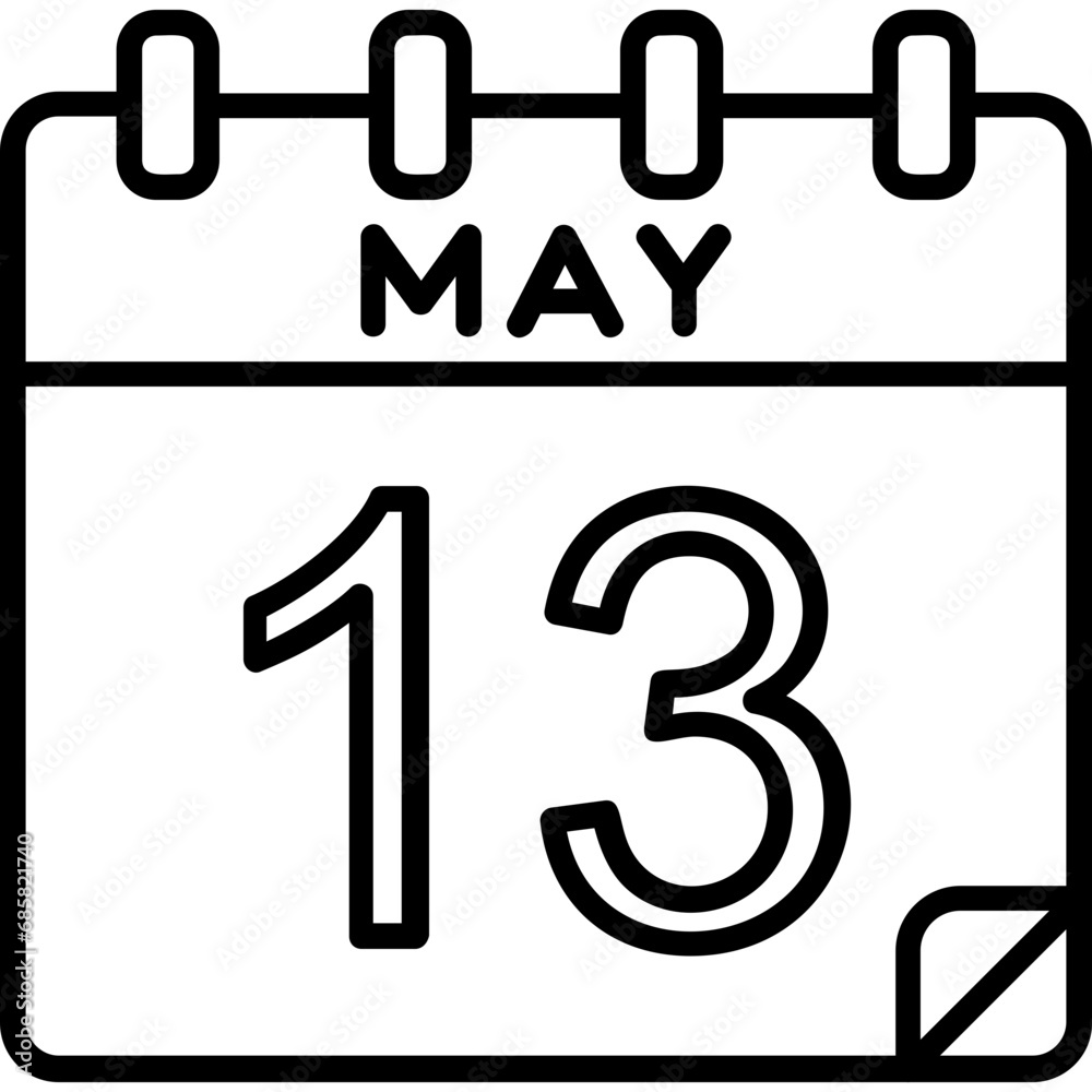 13 May Vector Icon Design 13 May Vector Icon Design