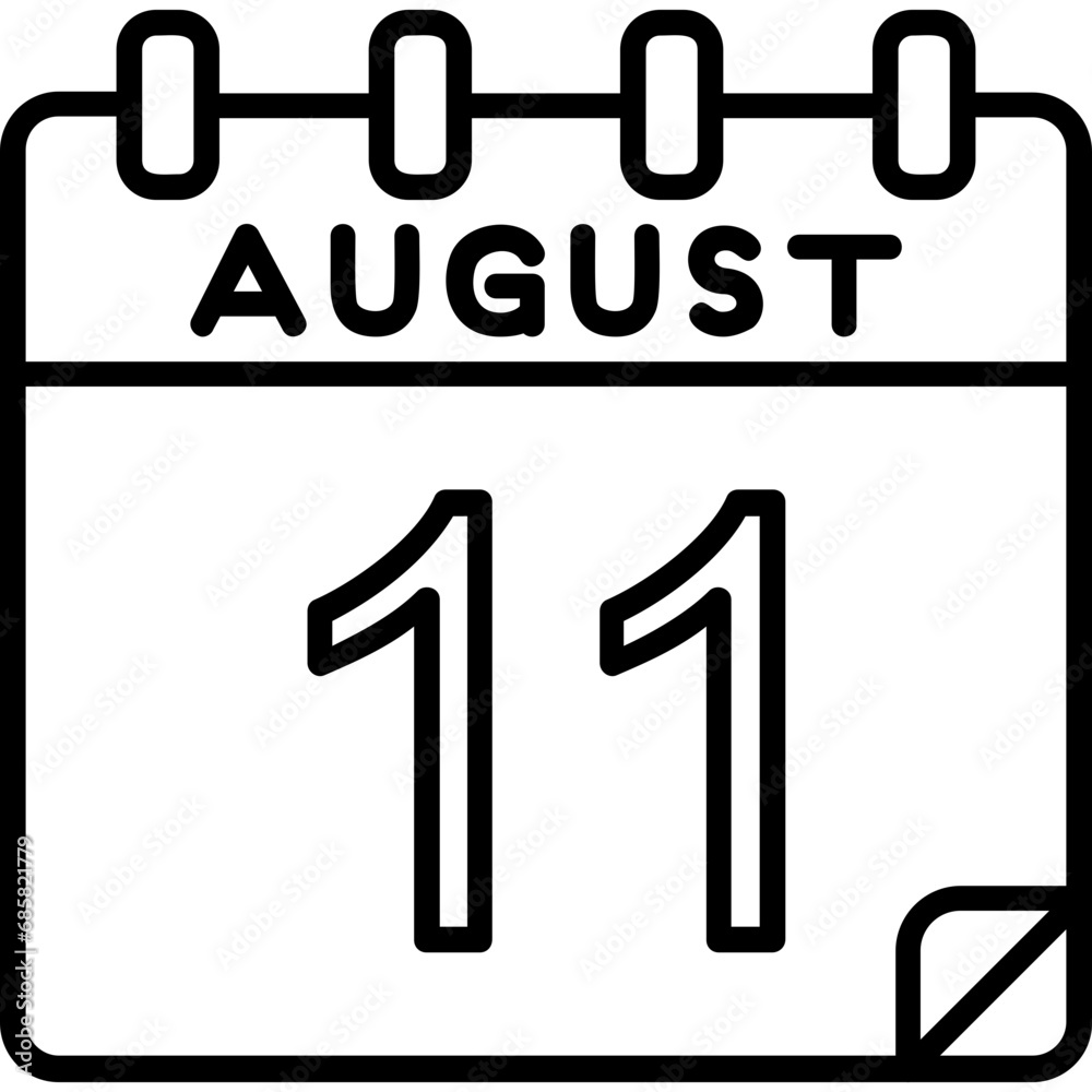 11 August Vector Icon Design 11 August Vector Icon Design