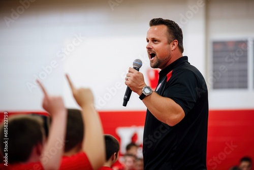 Leadership Unleashed: Experience the electrifying impact of a high school football coach's passionate speech, igniting a fire of motivation, leadership, and success within a captivated sports team