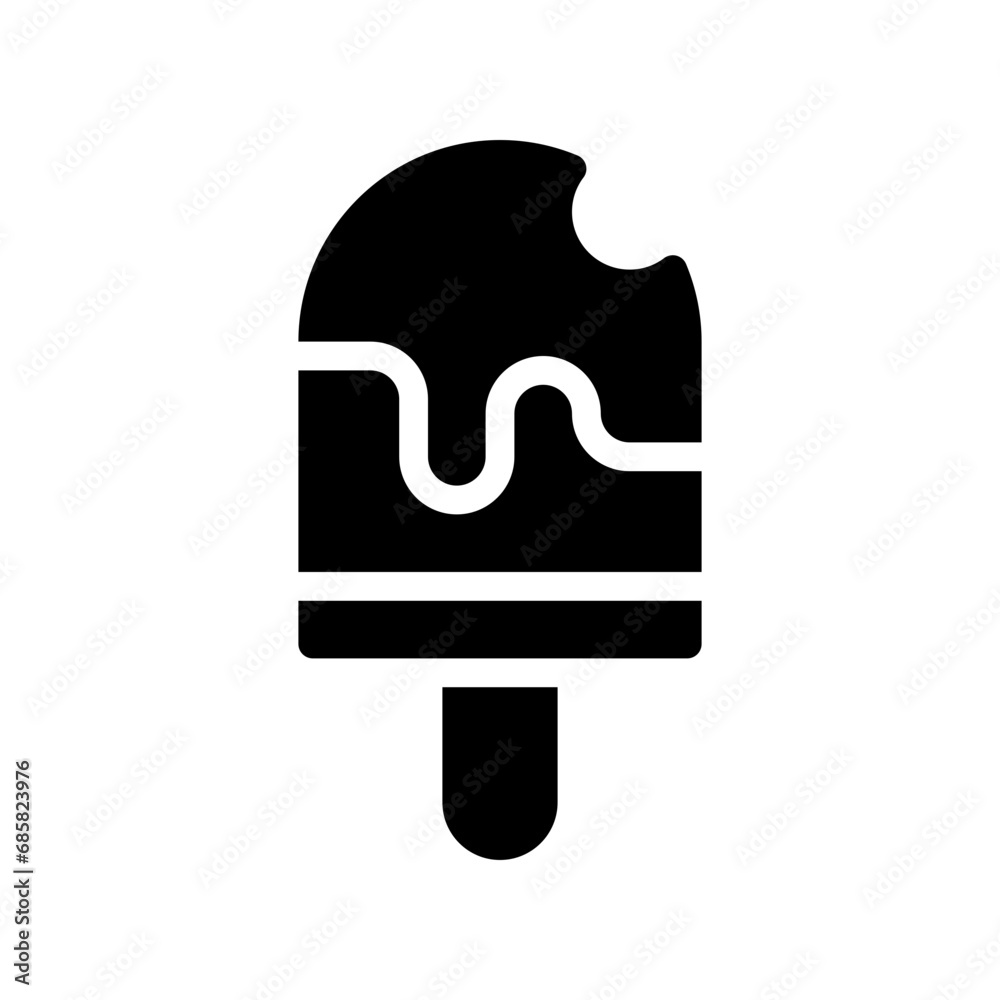 ice cream glyph icon