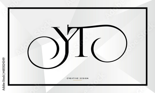Alphabet letters icon logo YT or TY