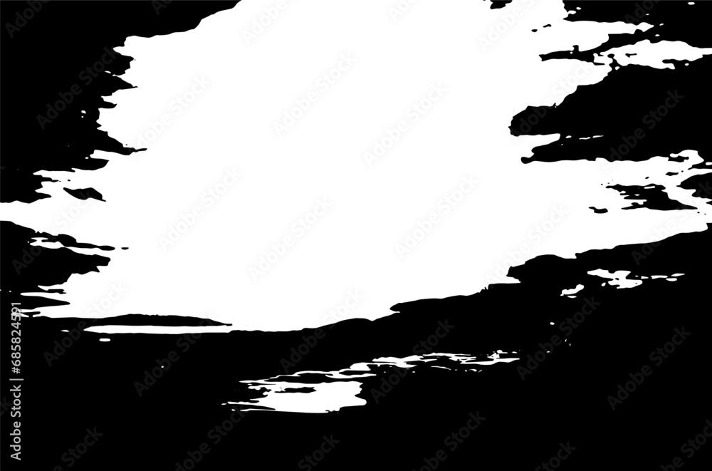 Naklejka premium Grunge border vector texture background. Abstract frame overlay. Dirty and damaged backdrop. Vector graphic illustration with transparent white. EPS10.