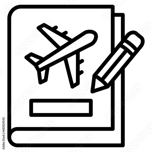 Travel Journal Icon Element For Design