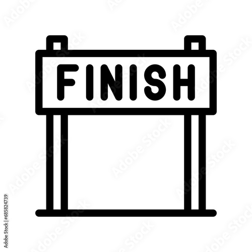 finish line line icon