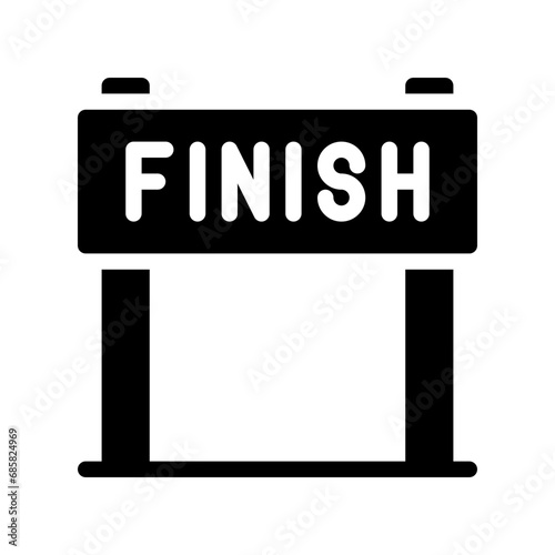 finish line glyph icon