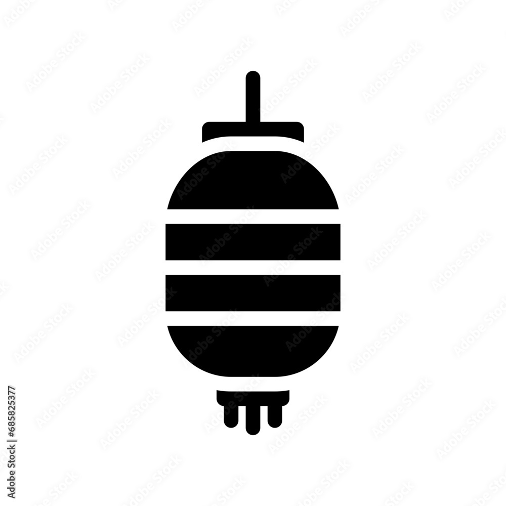 Obraz premium lantern glyph icon