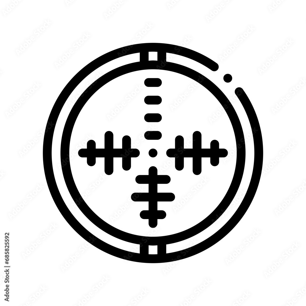 sniper line icon