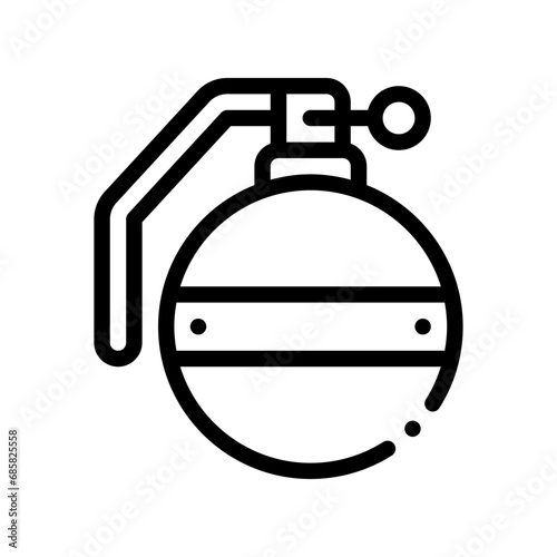 hand grenade line icon