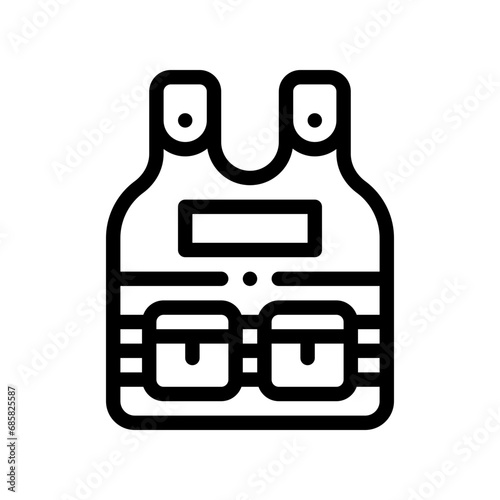 bulletproof vest line icon