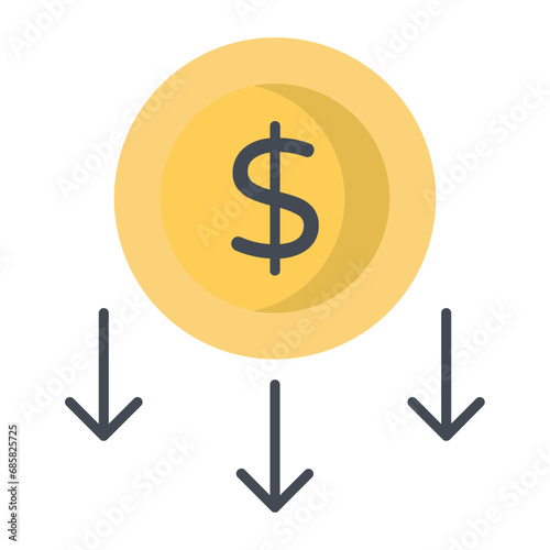 Deflation Flat Icon