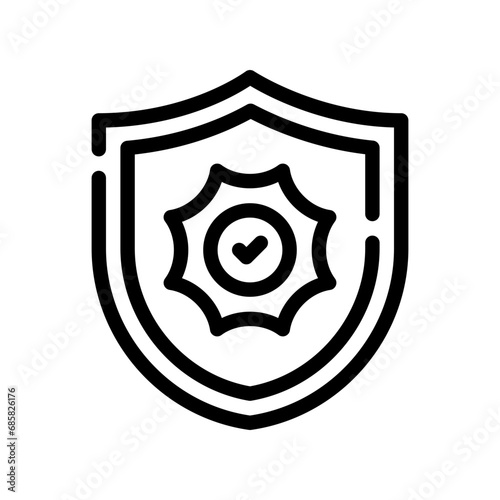 sun protection line icon