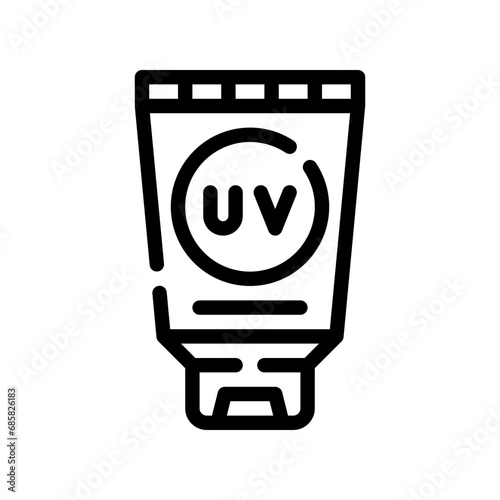 uv protection line icon