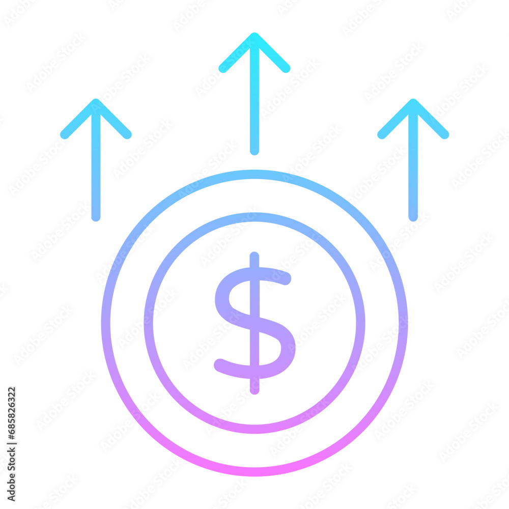 Inflation Gradient Icon Inflation Gradient Icon