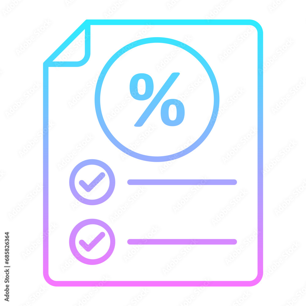 Taxes Gradient Icon Taxes Gradient Icon
