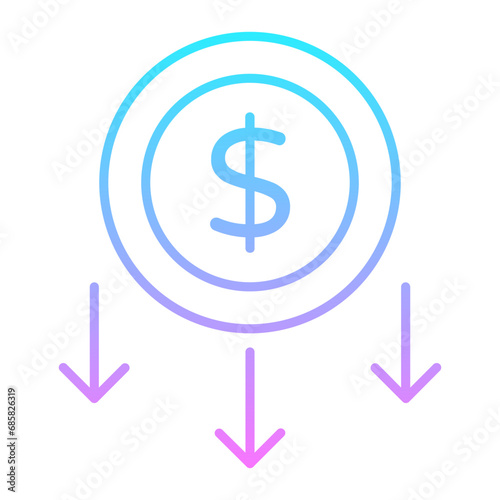 Deflation Gradient Icon