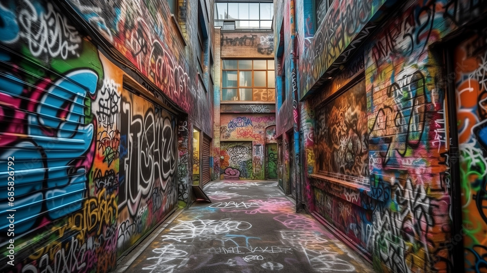 Fototapeta premium Graffiti Alley 3