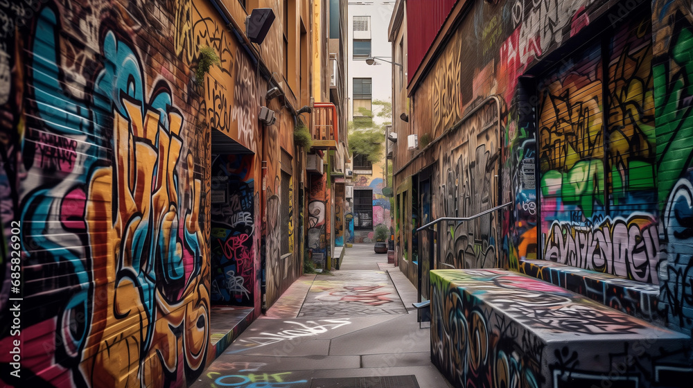 Fototapeta premium Graffiti Alley 2