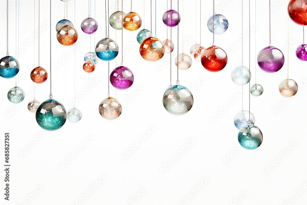 christmas balls on a white background christmas balls on a white background