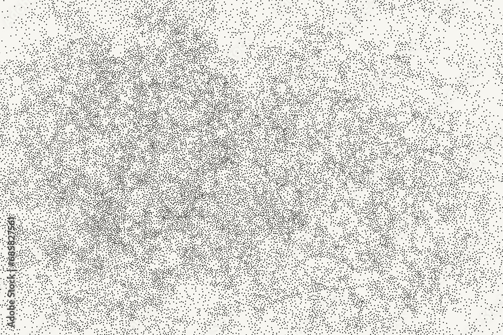Fototapeta premium Grunge vector banner with dotted effect, gritty dot texture. Halftone effect, noisy minimalistic pattern.