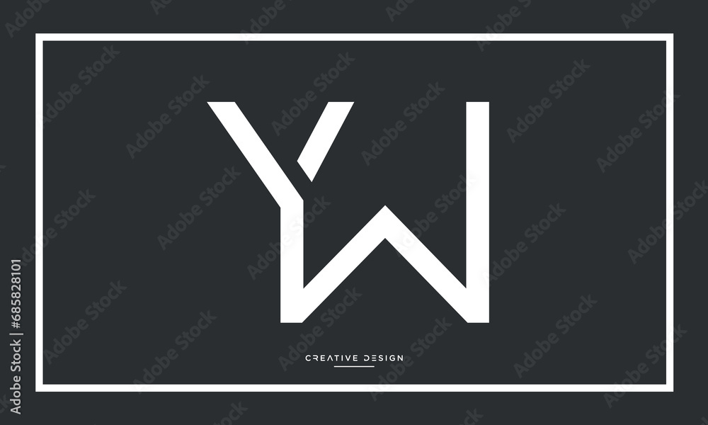 YW or WY Alphabet letters logo monogram YW or WY Alphabet letters logo monogram
