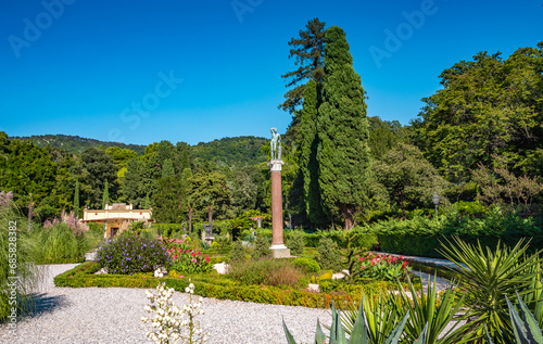The Miramare garden in Trieste, situated above the Adriatic sea. Italy