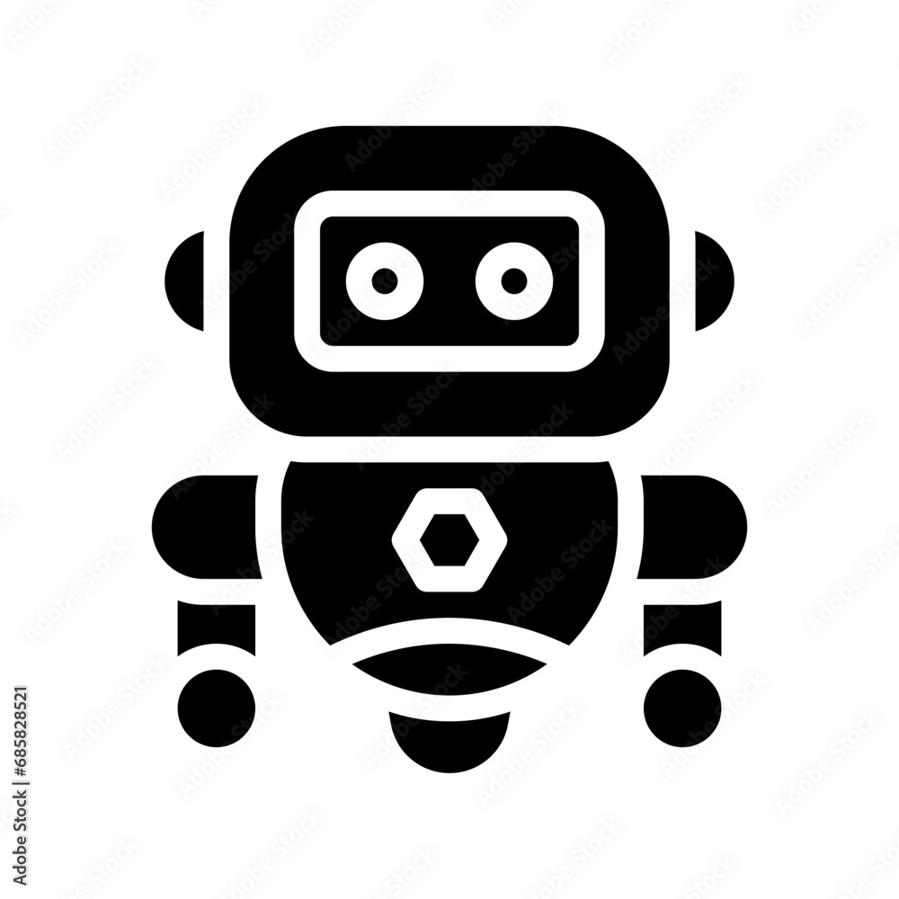 robot glyph icon robot glyph icon