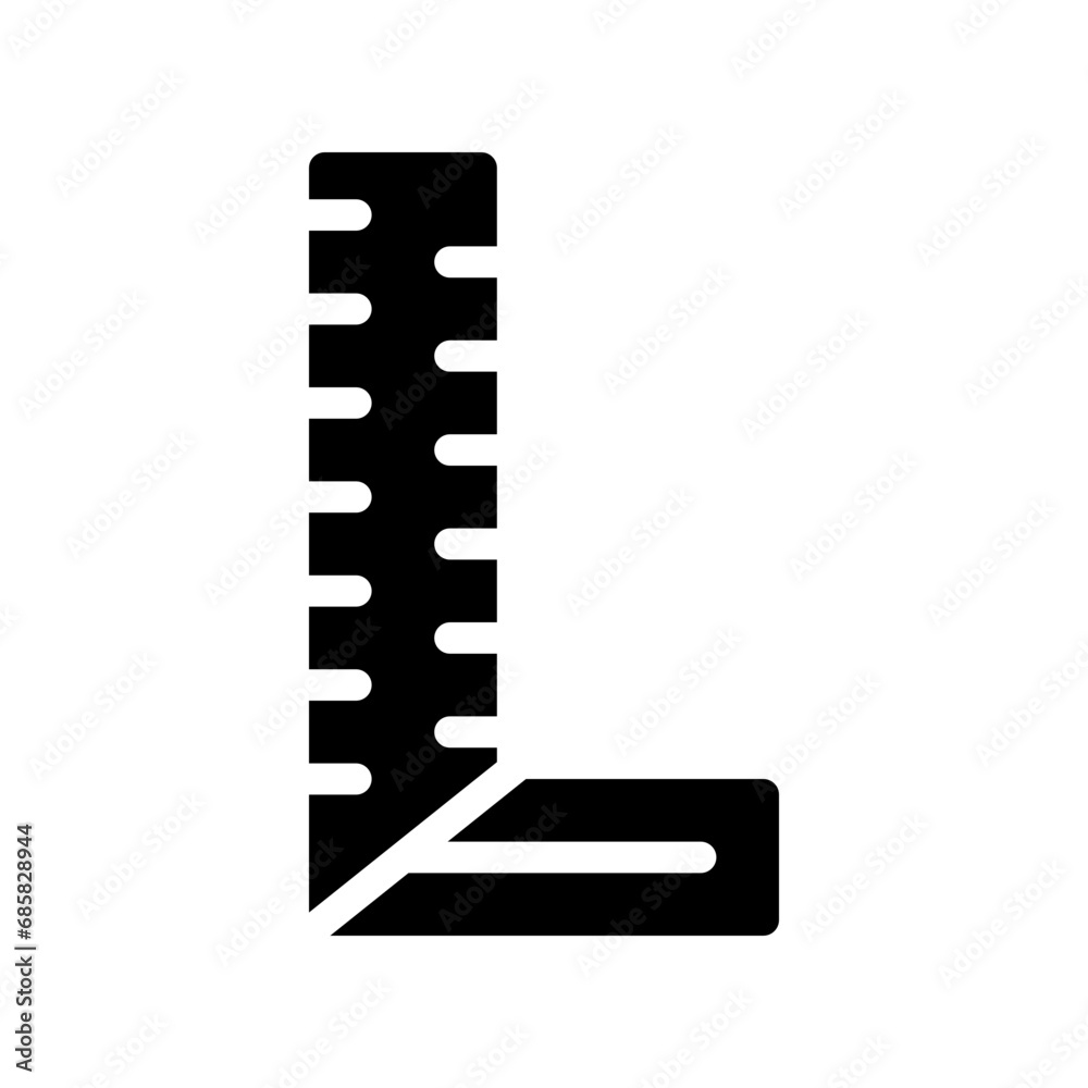 square ruler glyph icon