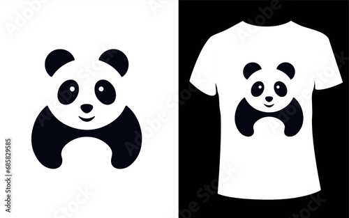 panda bear and a child t shirt design 