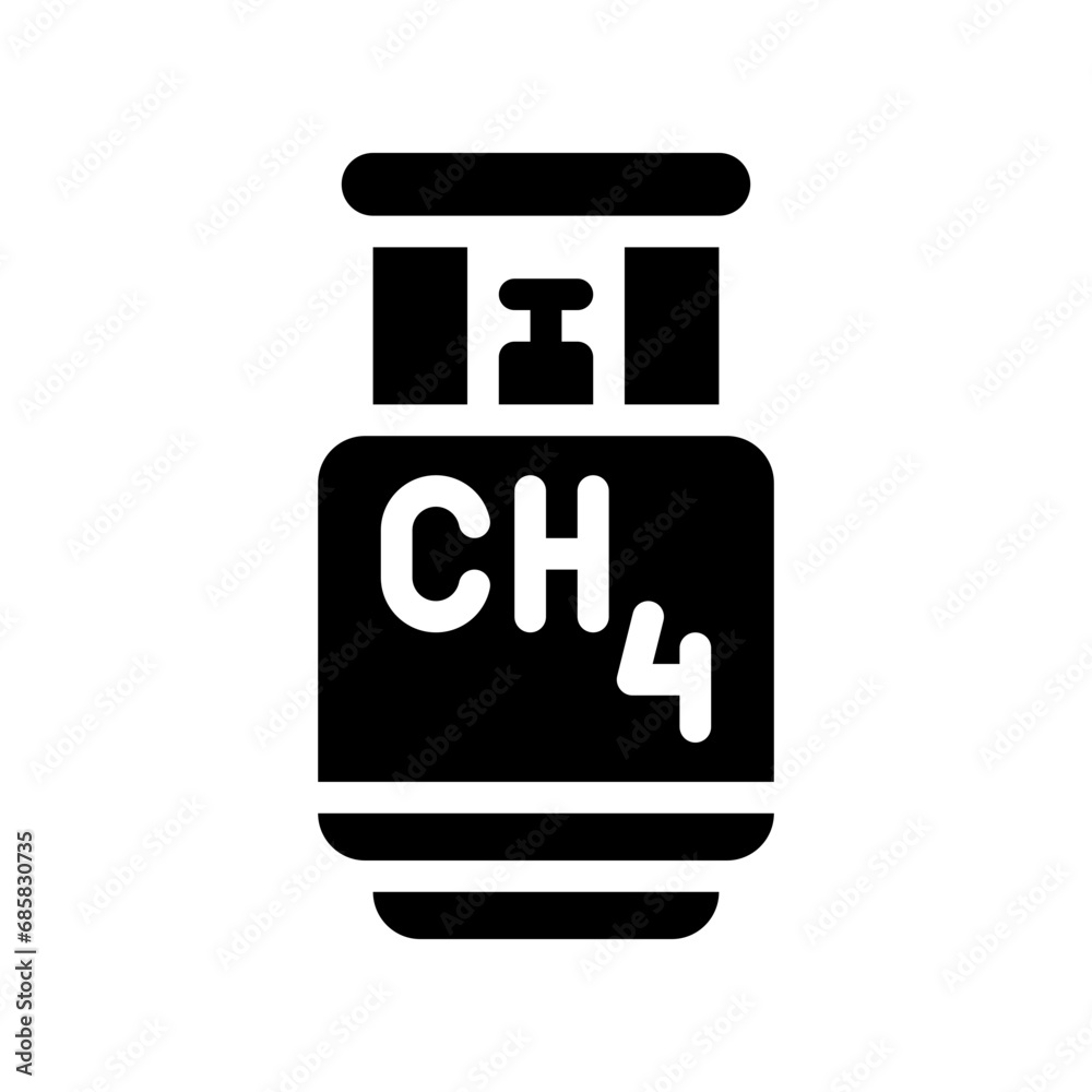 methane glyph icon methane glyph icon