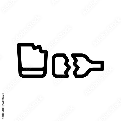 bottle line icon