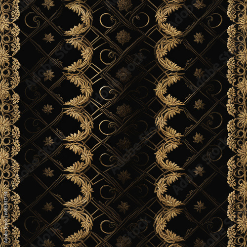 Vector, Pattern Design, Gold, Generative AI