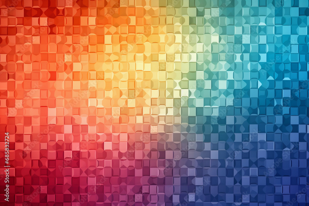 Blue to red hexagonal pixel gradient abstract background Blue to red hexagonal pixel gradient abstract background
