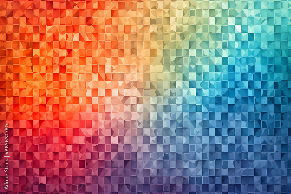Multicolored hexagonal pixel gradient abstract background Multicolored hexagonal pixel gradient abstract background