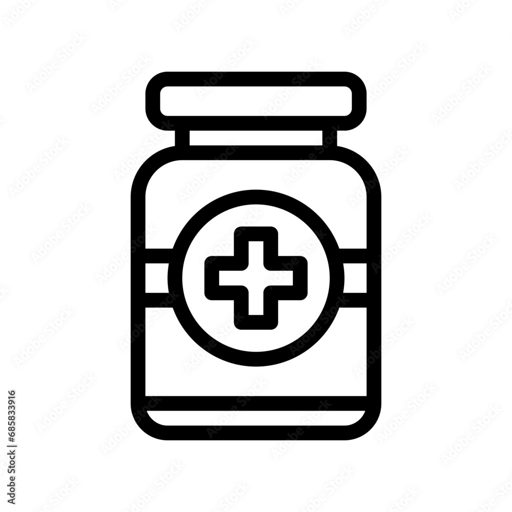Obraz premium medicine line icon