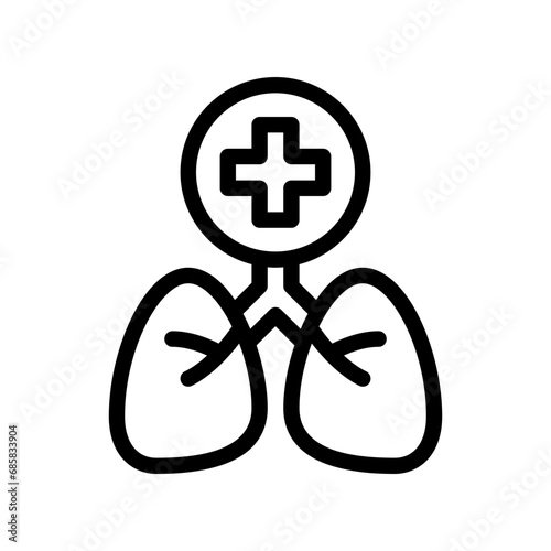 pulmonology line icon