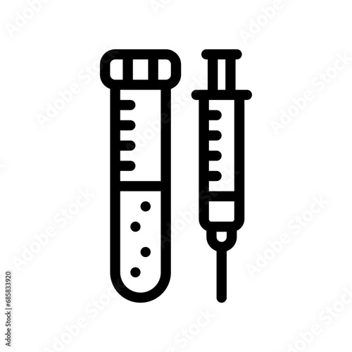 test tube line icon