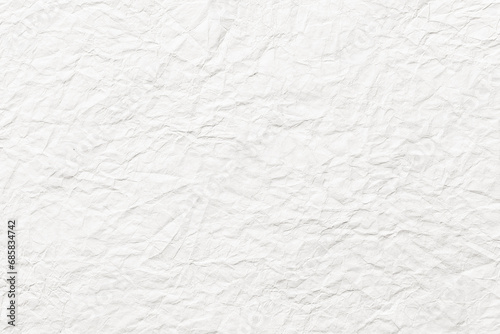 crumpled paper background, white sheet texture with copy space