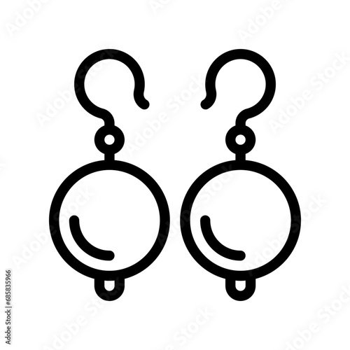 earrings line icon