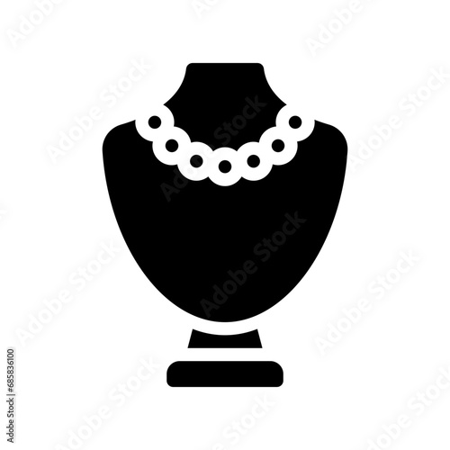 pearl necklace glyph icon