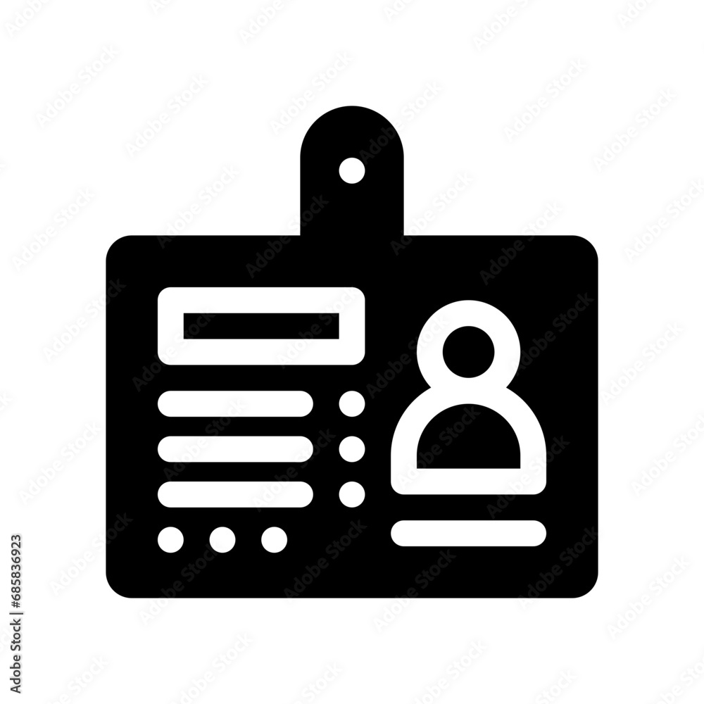 id card glyph icon id card glyph icon