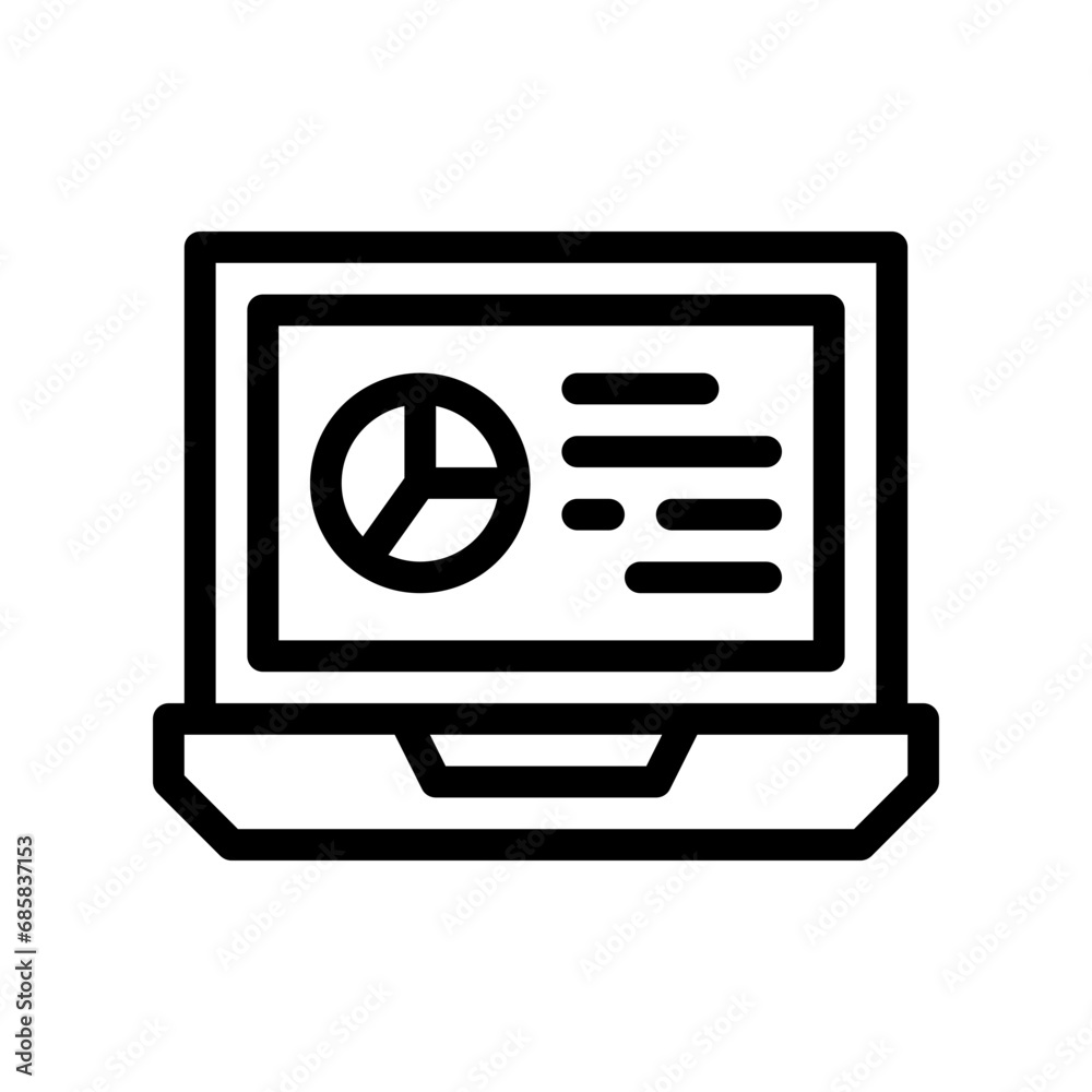 laptop line icon