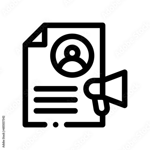 job search line icon