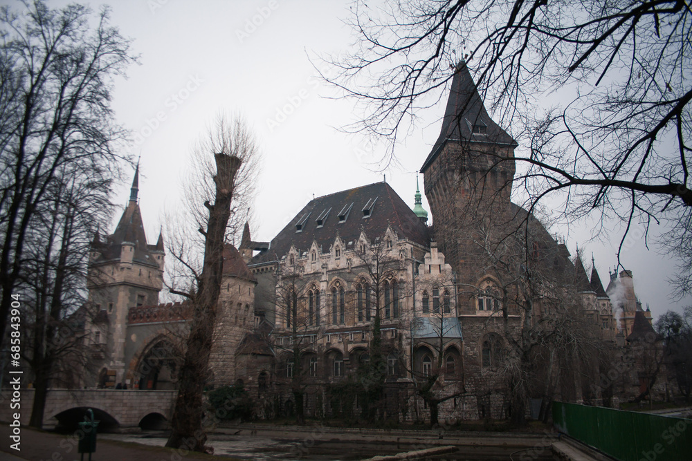 Obraz premium Vajdahunyad Castle, City Park of Budapest, Hungary