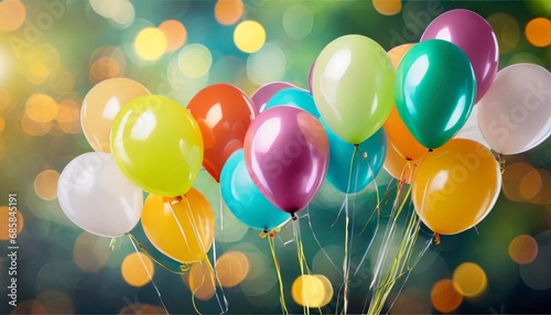 colorful balloons on background