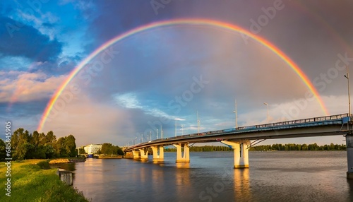 color rainbow over the bridge photo