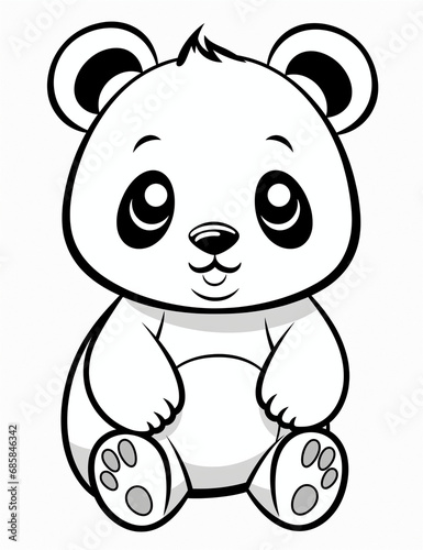 Cute Panda Coloring page  cute animals 