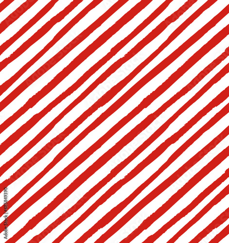 Seamless vector repeat pattern with diagonal bias red and white stripes. Grunge torn edge striping. Versatile striped backdrop  Christmas stripe pattern  Valentine  Americana red stripes.