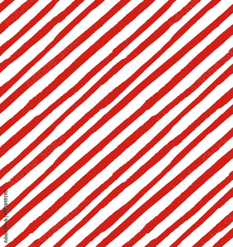 Seamless vector repeat pattern with diagonal bias red and white stripes. Grunge torn edge striping. Versatile striped backdrop, Christmas stripe pattern, Valentine, Americana red stripes.